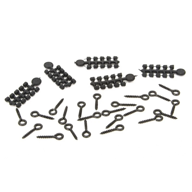 

Carp Fishing Tackle Kit Reusable Bait Screws Fishing Lure Rigs Fishing Hook Stopper Bead Carp Fishing Tackle Accessories