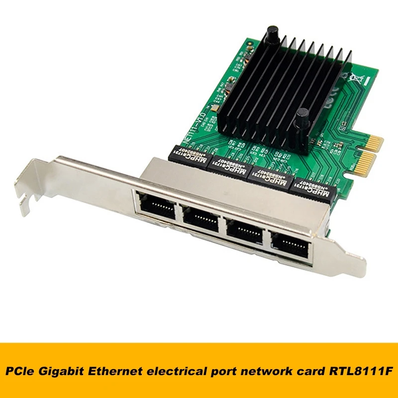 

Pci-E X1 гигабитная сетевая карта, 4-портовая Ethernet Сетевая карта Pci-Express Rtl8111f Ethernet Lan Карта