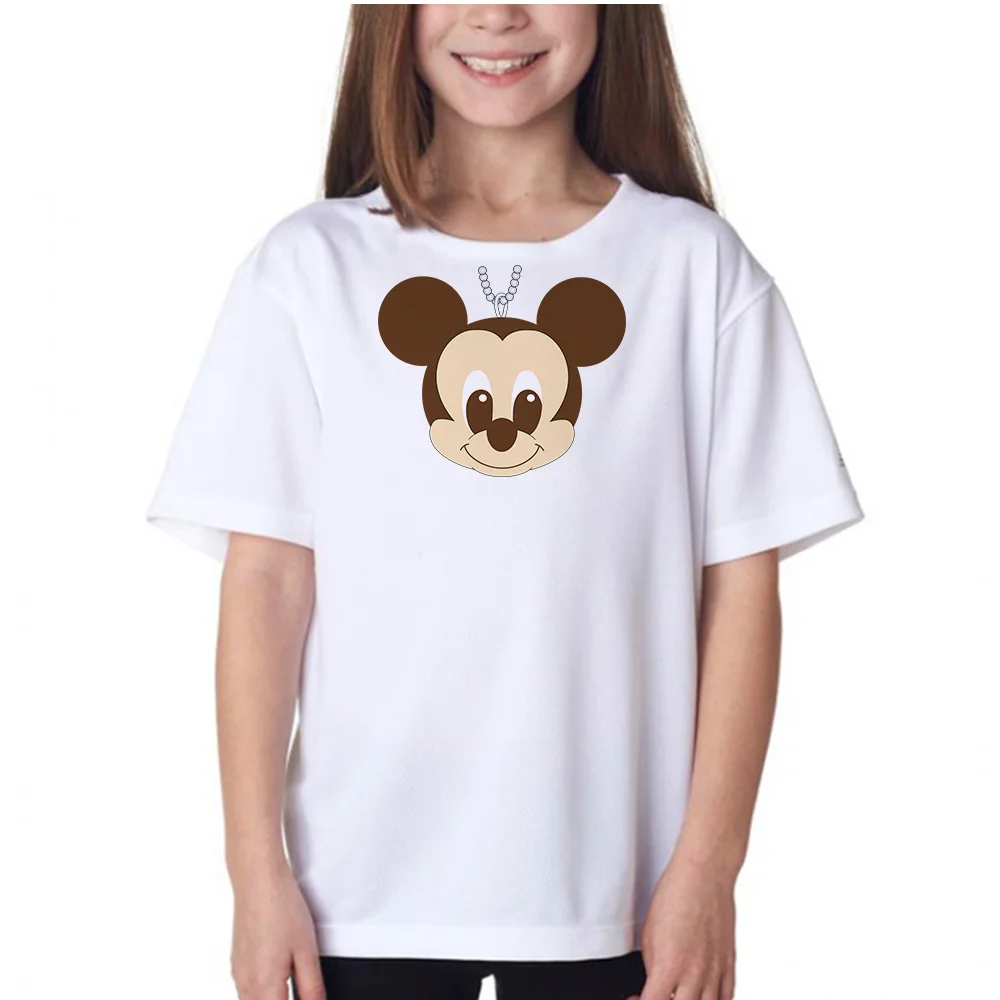 

Детская футболка с принтом головы Диснея и Микки Мауса, Прямая поставка, стиль Харадзюку, четыре сезона, унисекс, размер футболки от 3 до 12 ле...