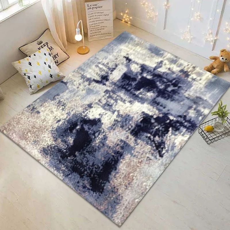 

Modern Home Living Room Area Rug Abstract Painting Long Corridor Hall Mat Crystal Velvet Non-Slip Kitchen Rug Carpet Mat Doormat