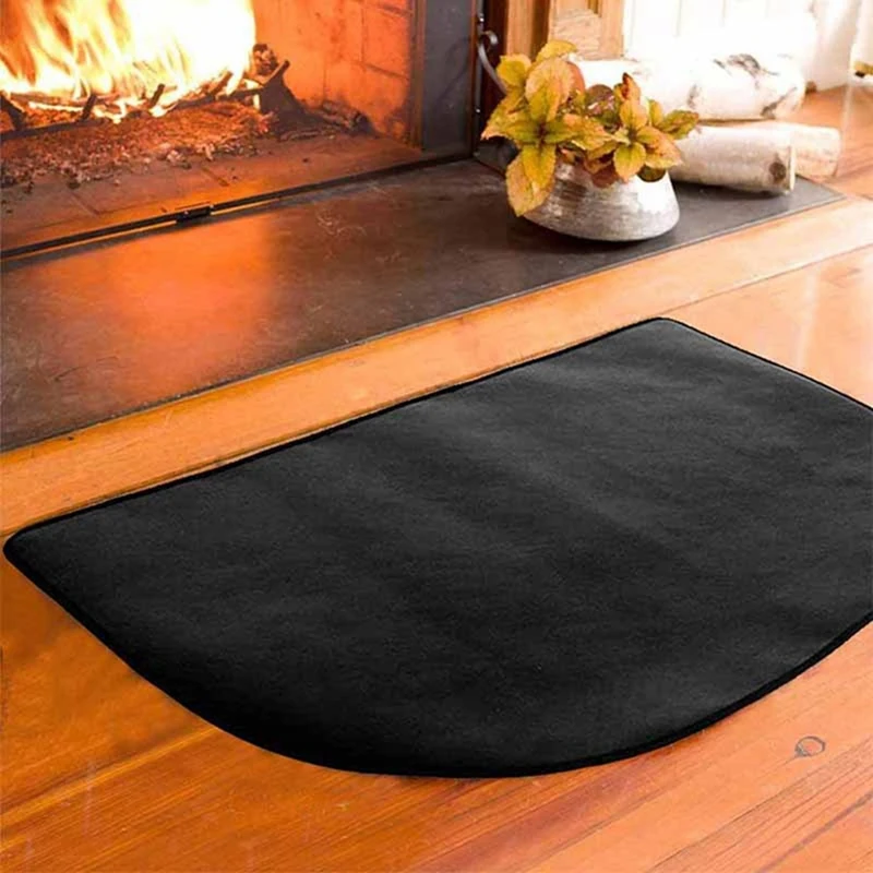 

1 Piece Fire Retardant Fiberglass Rug Indoor Fireplace Area Rugs Mat Durable Fireproof Protective Hearth Rug