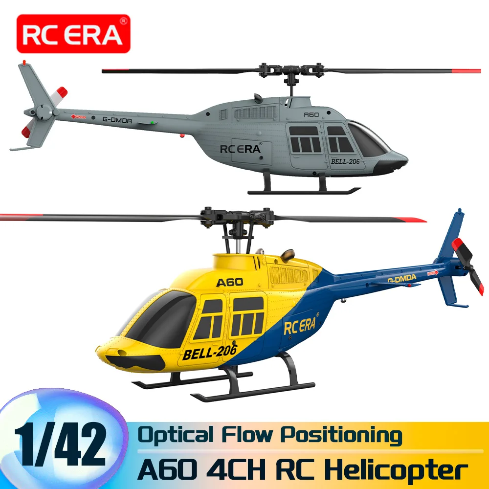 Фото RC ERA A60 4-канальный вертолет, масштаб 1/42 BELL-206, оптическое позиционирование потока, 10 минут, время летания, 2,4G, 120 м, 6-осевой гироскоп, бесщеточный самолет №3