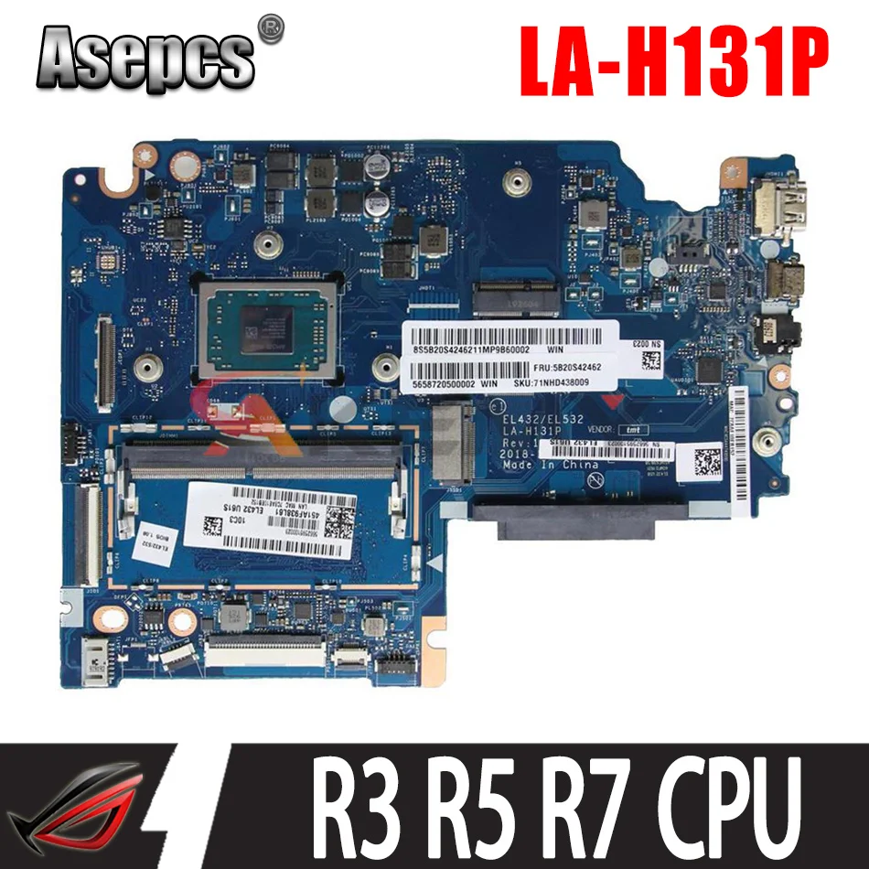 

LA-H131P материнская плата для Lenovo ideapad S340-15API материнская плата для ноутбука с R3-3200U R5-3500U AMD CPU 4GB RAM