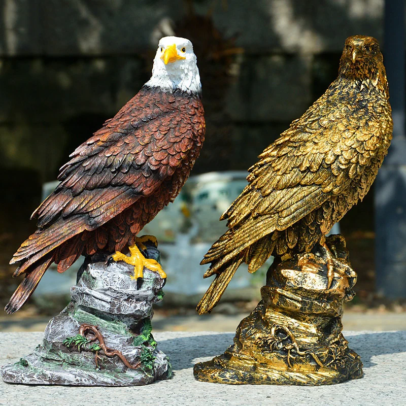 

Resin emulation eagle statue Wildlife sculpture Home Furnishing Attic Decoration emulation Outdoor garden eagle statue