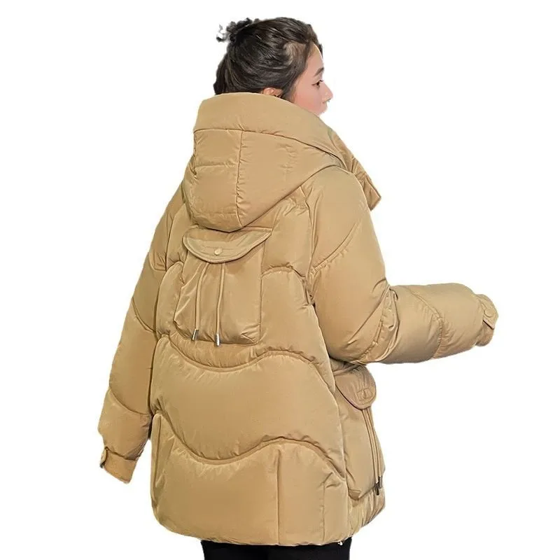 Пуховое пальто из хлопка Женская длинная теплая куртка с хлопковой подкладкой