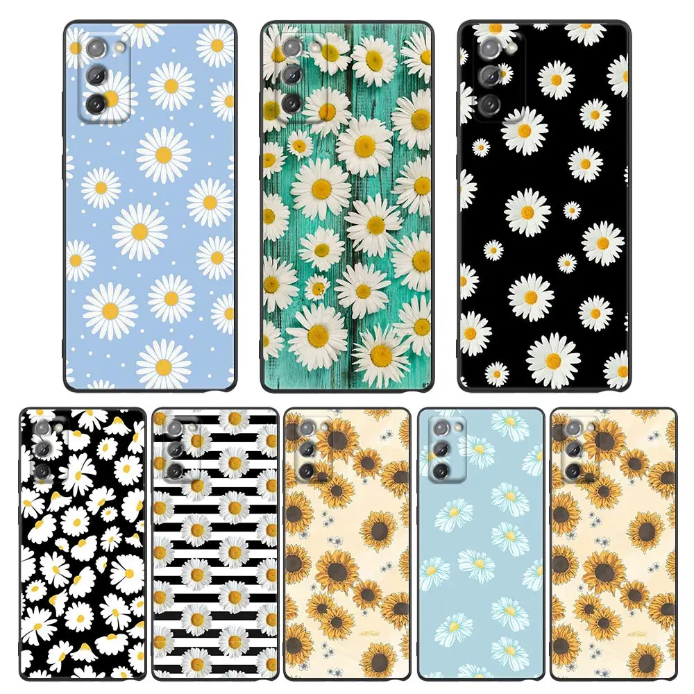

Phone Case for Samsung Note 20 9 10 8 5G M11 M12 M30s M32 M21 M51 F41 F62 M11 Case Cover Vintage Flower Little Daisy