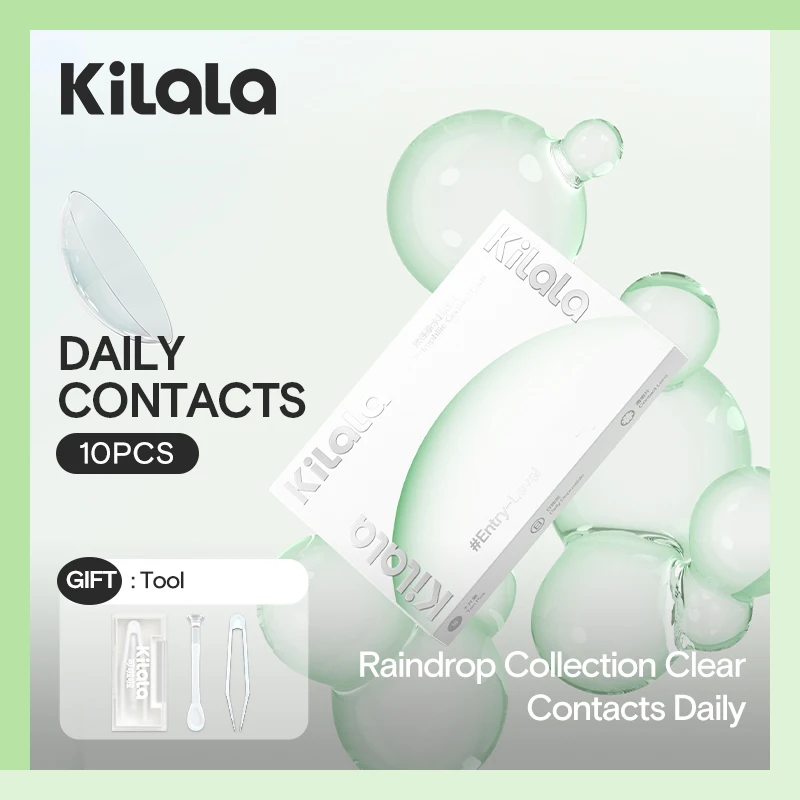 

Kilala UV-Blocking Daily Disposable Contact Lenses – Soft, BC 8.7mm, DIA 14.2mm – Pack of 10 Clear Contacts for Maximum Comfort