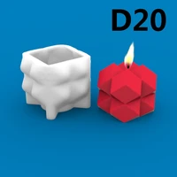 d20 rubiks cube shape silicone candle mold gypsum form carving art aromatherapy plaster home decoration mold wedding gift hand