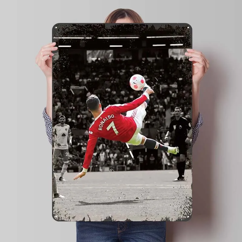 Металлический знак Роналду спортивный постер украшение комнаты предметы