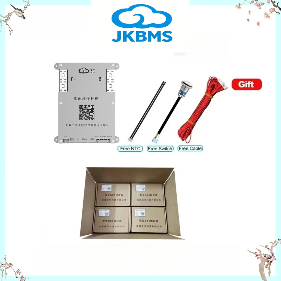 jkbms V19 JK-B2A8S20P RS485 CAN HEAT 200A 300A 4S 8S 12В 24В аккумулятор с активным выравнивающим током 2А Li-ion LiFePO4 LTOTC (art.: 3920d8ade2013) - 3920d8ade2013