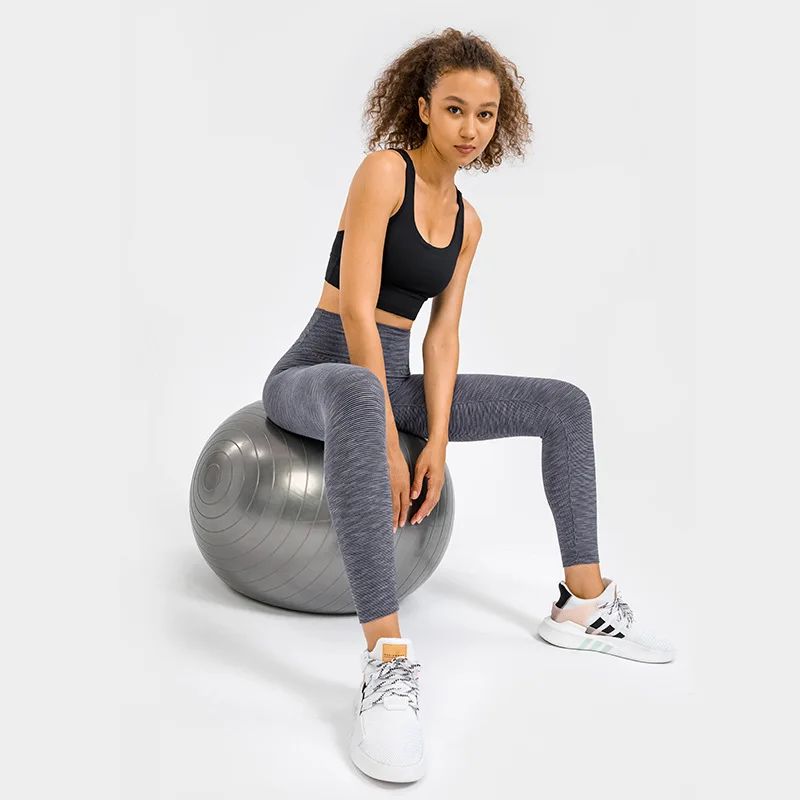 Lulu Leggings Women's Pants Yoga Gym Tennis Female Fitness Pants Seamless Leggings Sport Women Clothing Sportwear Stripe Tights