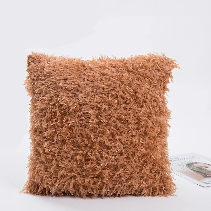 

Однотонные плюшевые чехлы для подушек