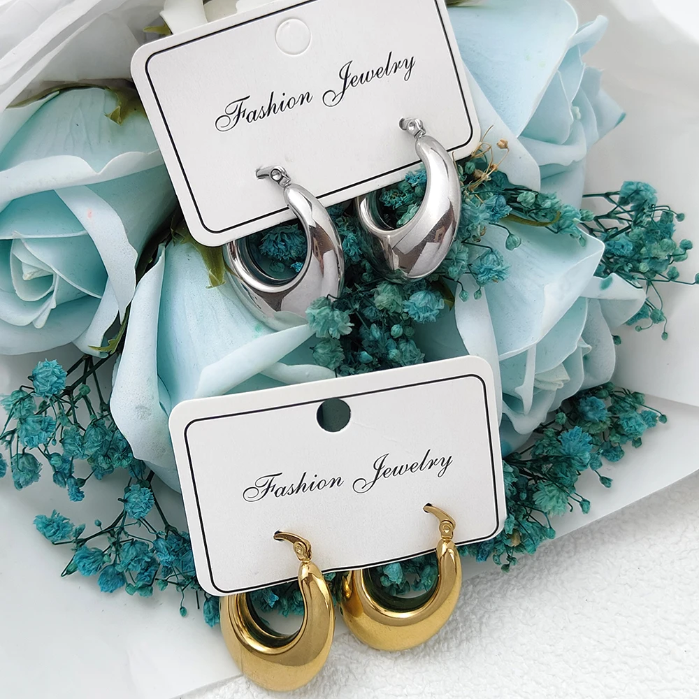 

Geometric Ear Buckle Hoop Earrings For Women Girl Luxury Fashion New Jewelry Bosom Friend Gift Party серьги женские