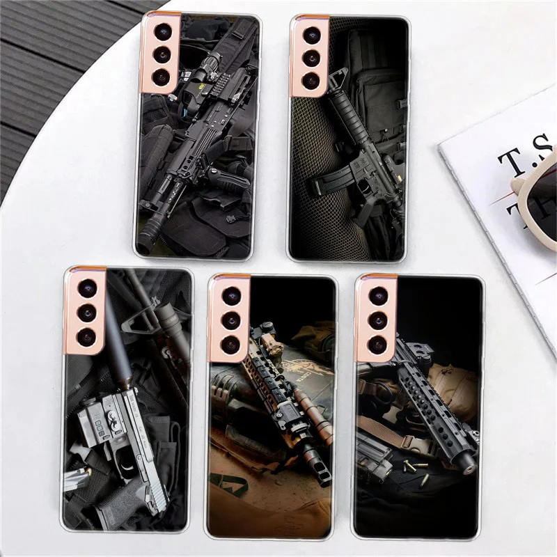 

The Military Weapon Phone Case For Samsung A70 A50 A30 A20 A10 A73 A53 A33 A23 A13 A03 A03S Galaxy A02S A12 A22 A32 A42 A52 A72