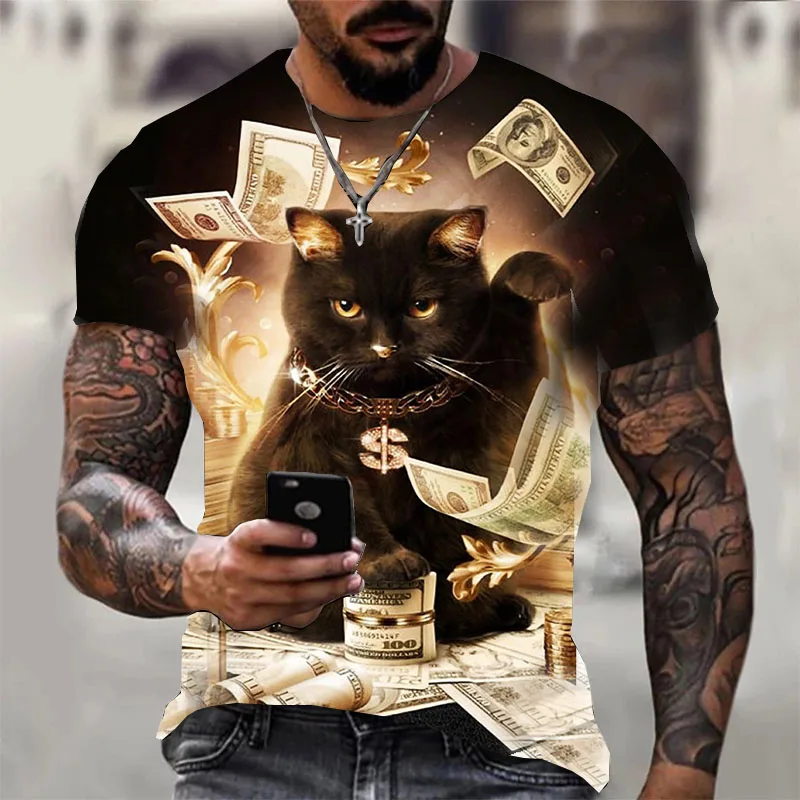 Футболка Мужская/Женская Повседневная забавная рубашка с 3D рисунком счастливого