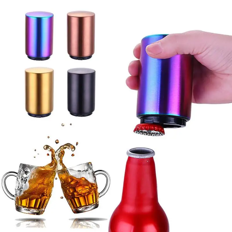 

Kitchen Stainless Steel Bottle Opener Beer Opener Automatic Magnetic Beer Openers Bar Wine Opener Tool destapadores de cerveza