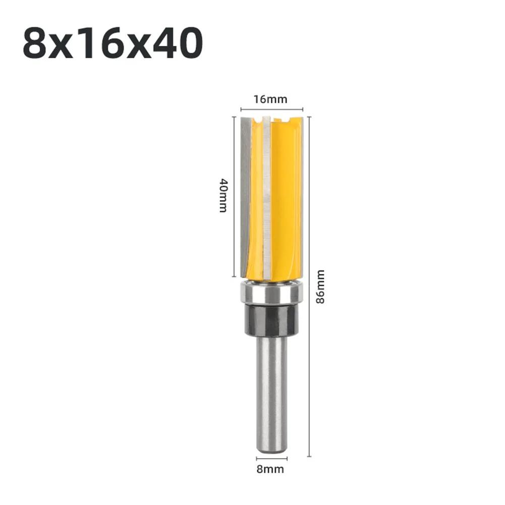 

Power Tools Shank Router Bit Steel Woodworking 8x16x40 Solid 8x16x50 Anti Kickback Design For Hand Making A Drawer