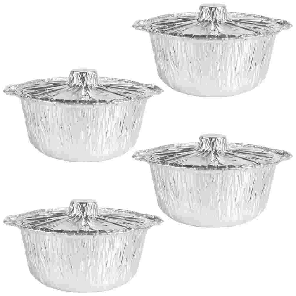 

Tinpansaluminum Lids Pan Baking Roasting Disposable Containers Box Pots Tray Lid Cans Aluminium Pot Containerround Outdoor