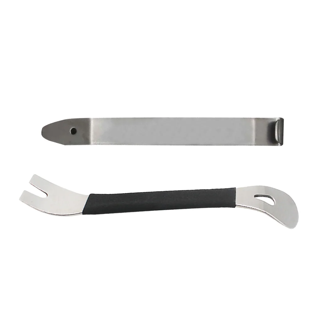 

1 Set Simple Stainless Steel Pry Bar Metal Crow Plate Foot Mat Removal Jig