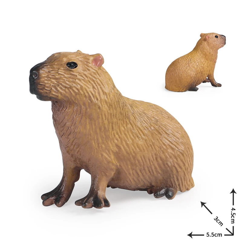 

1PC Simulation toy wild animal model simulation capybara tabletop decoration cognitive model