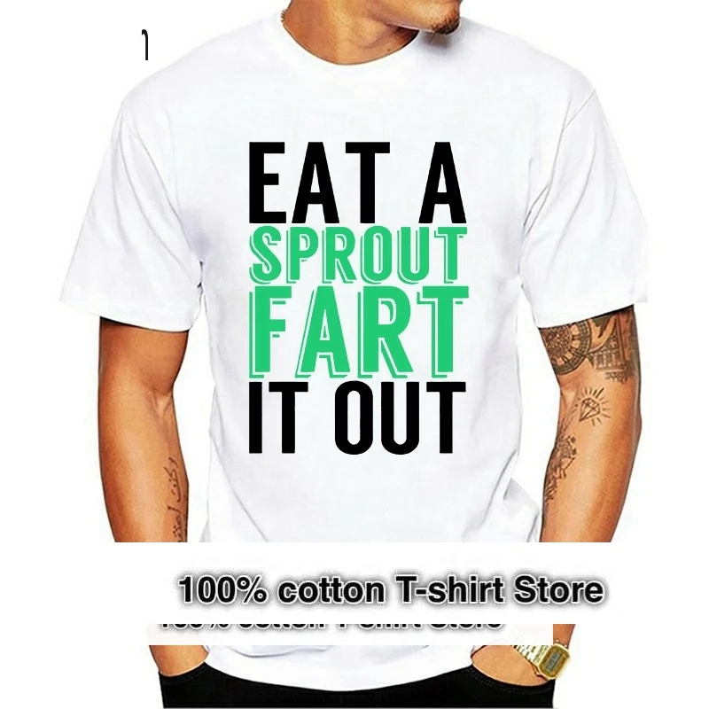 Мужская футболка Eat a Sprout Fart it out-Рождественская Подарочная