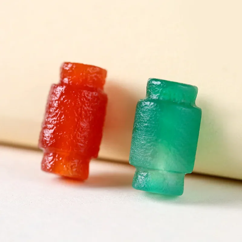 Креативные бусины из красного агата Misshapen зеленого круглые цилиндрические