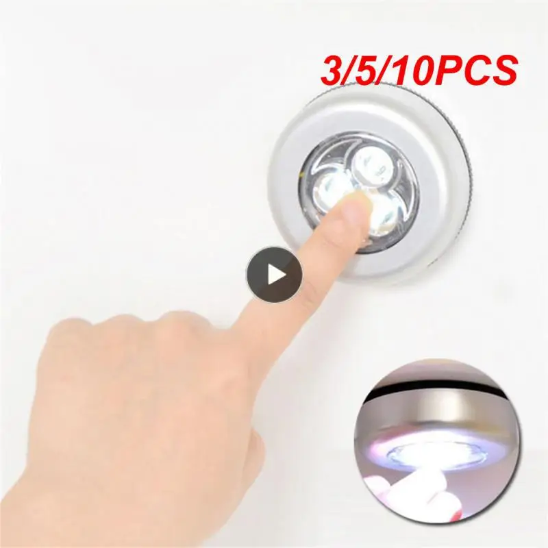 

3/5/10 шт., портативная круглая лампа с сенсорным управлением