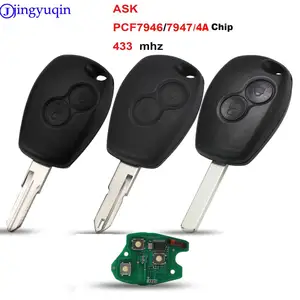 Автомобильный пульт дистанционного управления jingyuqin 10p для Renault Megane Modus Clio Kangoo Logan Sandero Duster ASK PCF7946PCF79474A с частотой 433 МГц