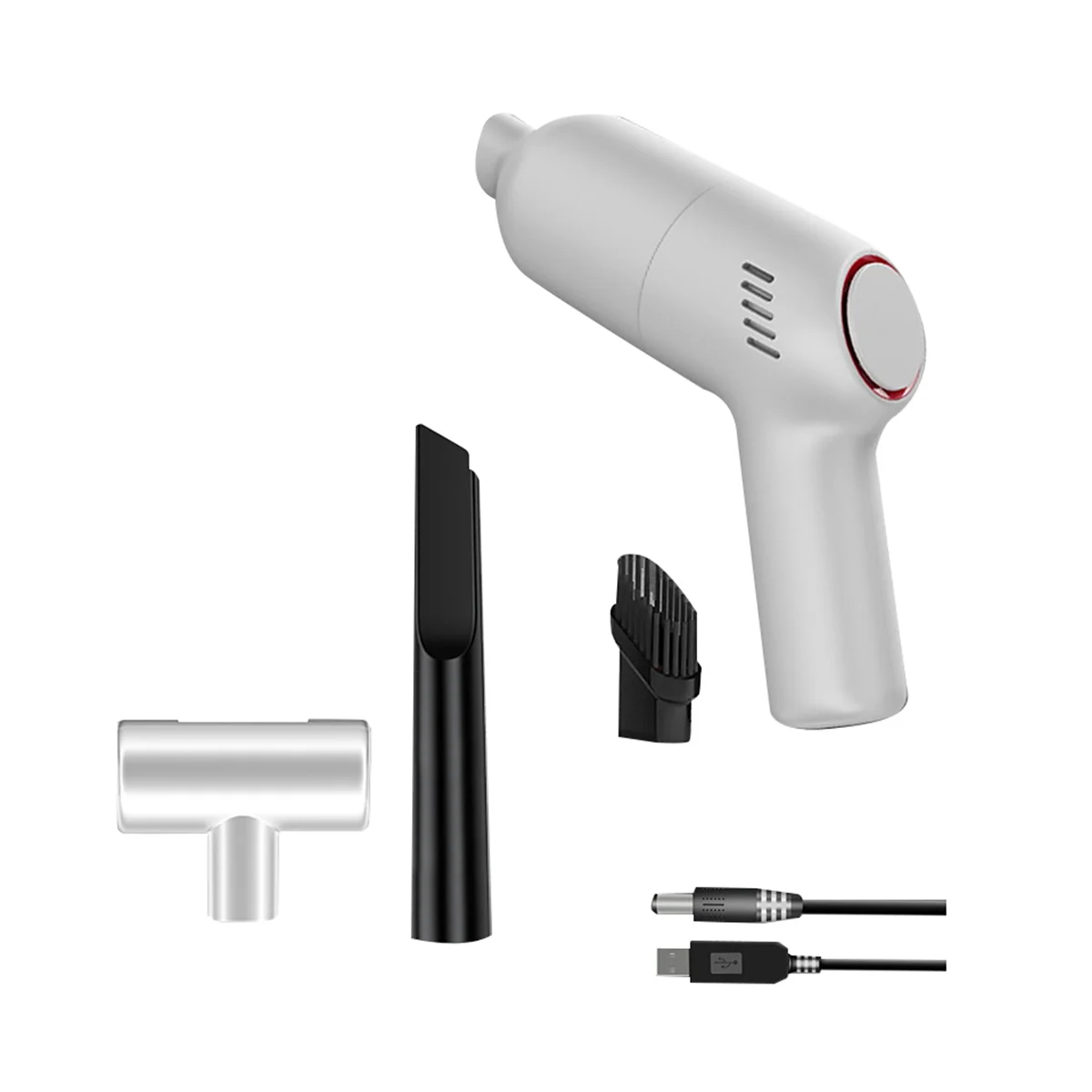 

Wireless Portable Vacuum Cleaners Electric Mini Strong Suction Low Noise Vacuum Cleaner for Car Home Dual Use White