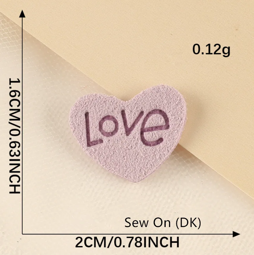 10 Pcs Star Luck Love Printed Patches Leather Badges Clothing Hat Bag Shoe Decor Repair Material Phone Gift Box DIY Accessory