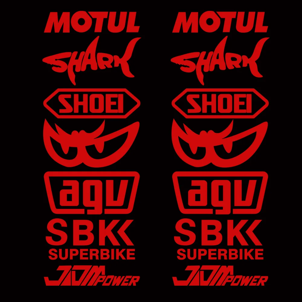 Набор светоотражающих наклеек на шлем и бак мотоцикла для YAMAHA Tmax Honda HRC Suzuki Kawasaki