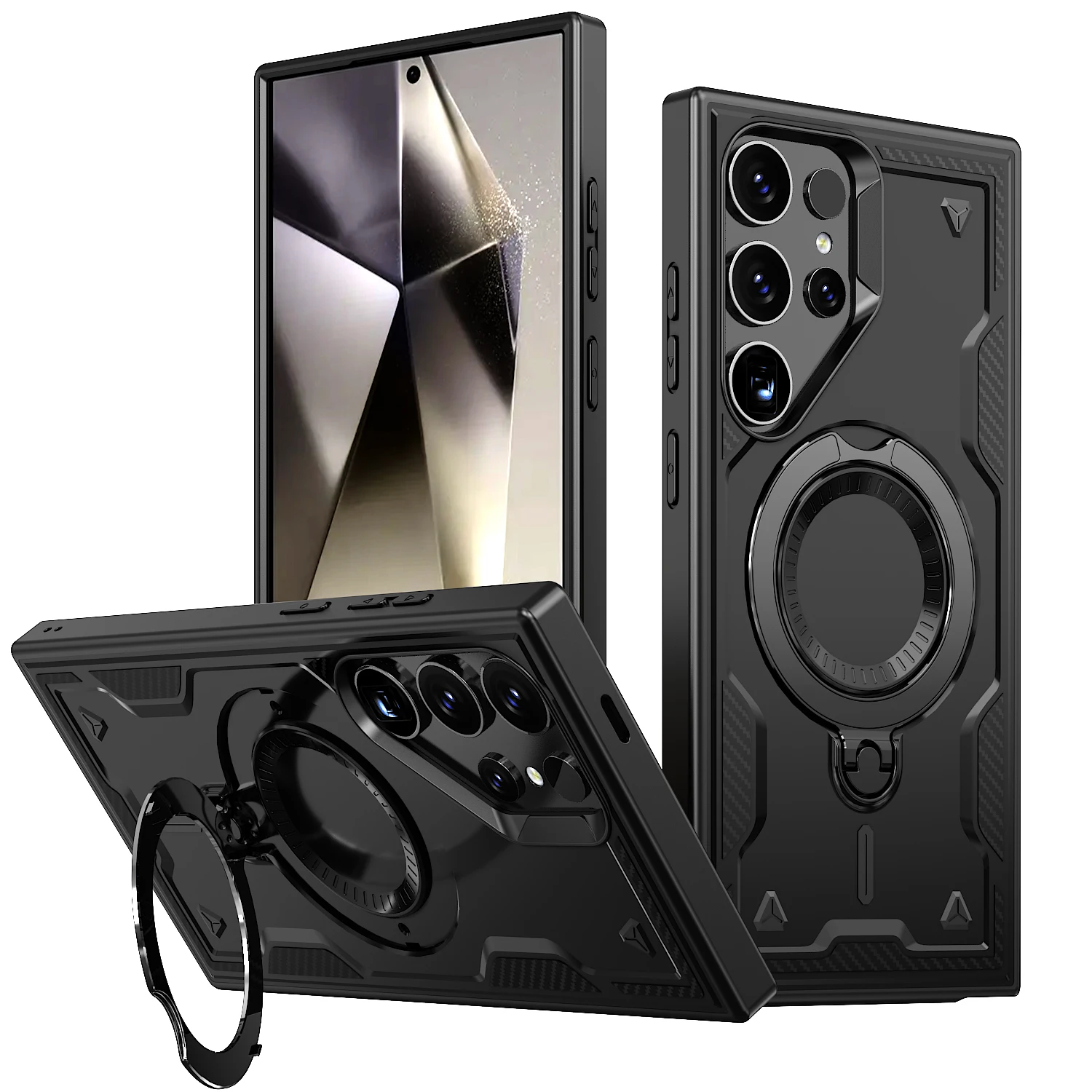 Чехол для телефона Samsung Galaxy S24 S23 S22 Ultra вращающееся на 360 градусов автомобильное