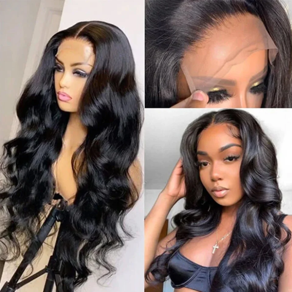 

Rebecca Body Wave Lace Front Human Hair Wigs For Women 180% T Part Lace Wig Brazilian Body Wave Lace Front Wig Pre Plucked Remy