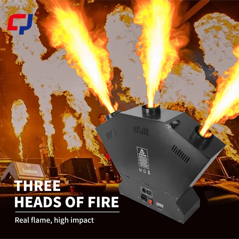 200 Вт сценический электронный огнемет с 3 головками True Fire Machine Bar DJ Flame Disco DMX