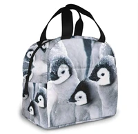 penguins lunch bag for women girls kids insulated picnic pouch thermal cooler tote bento cute bag big leakproof soft bags