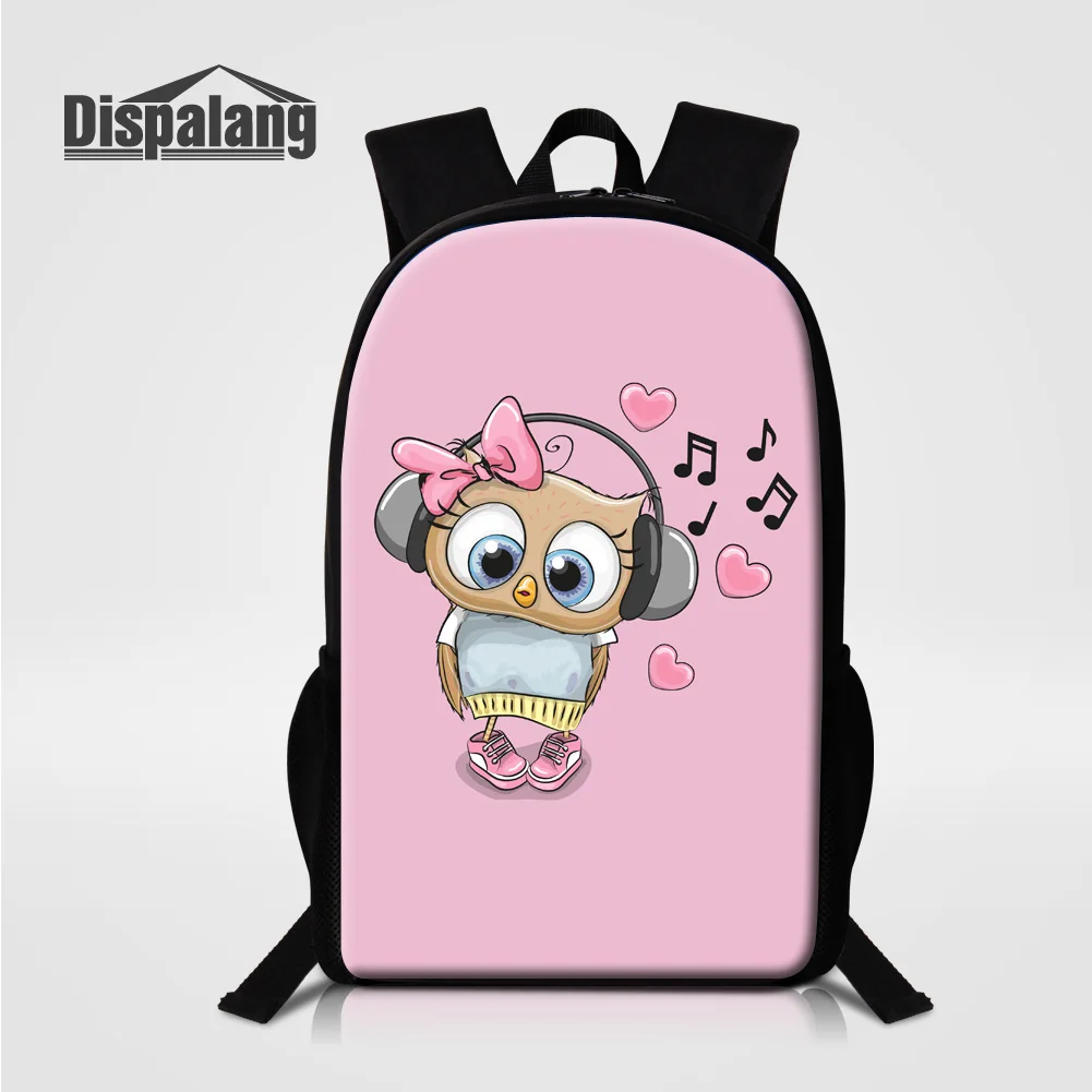 

New Fox Cartoon Children's Schoolbag Girls 16 Inch Bookbag Gift For Kids Owl Printing Backpack For School Wholesale