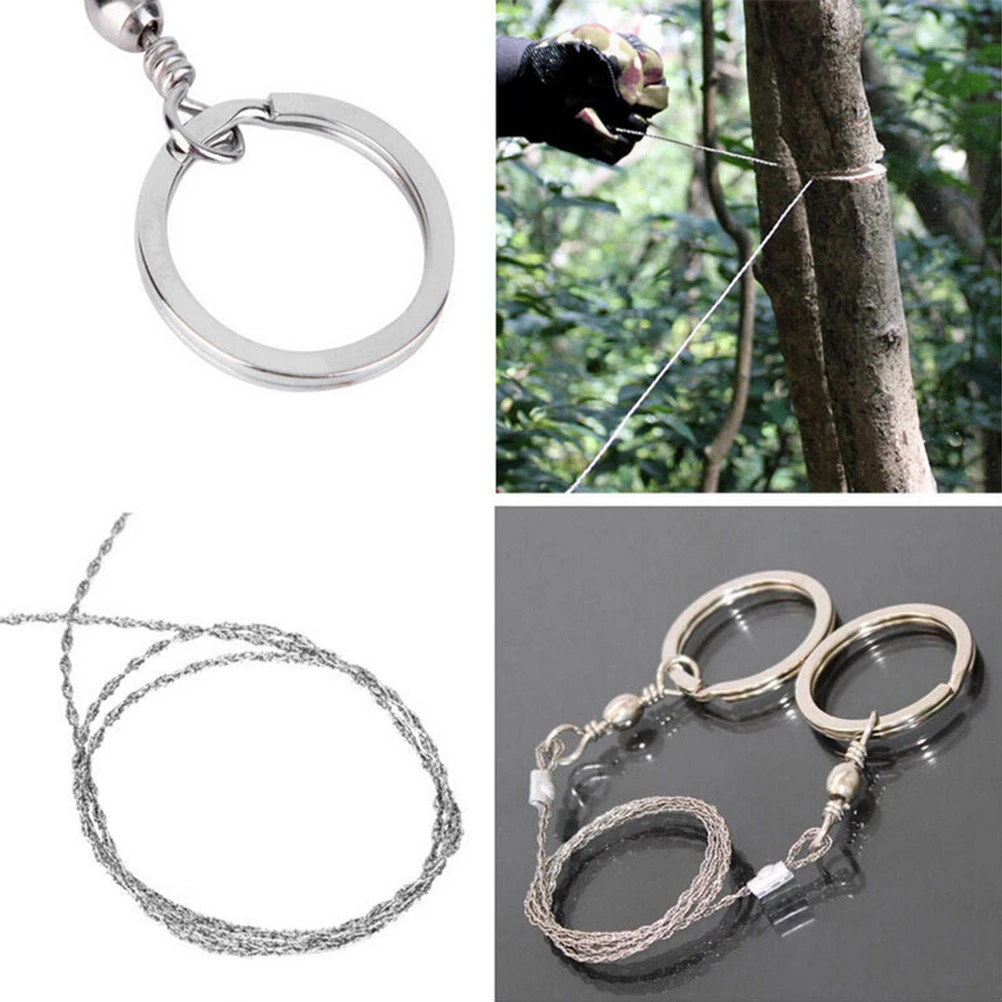 

Portable Outdoor Camping Hiking Manual Hand Steel Rope Chain Saw Travel Tool Practical Emergency Survival Gear Steel Wire Saw