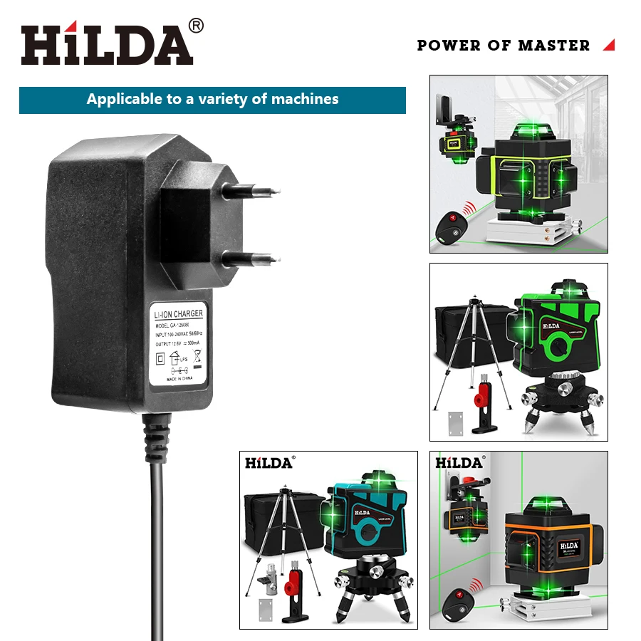 Универсальное зарядное устройство для 3D/4D лазерного нивелира литиевая батарея