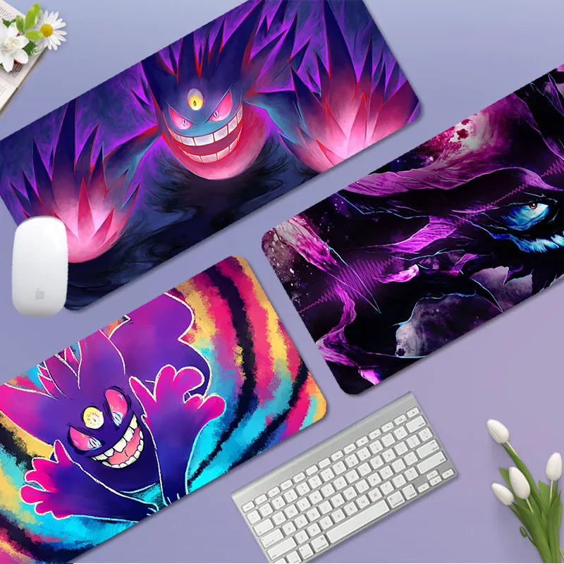 

BANDAI Pokemon Cute Gengar Animation Thickened Mouse Pad Oversized Gaming Keyboard Notebook Table Mat Office Desk Accessories