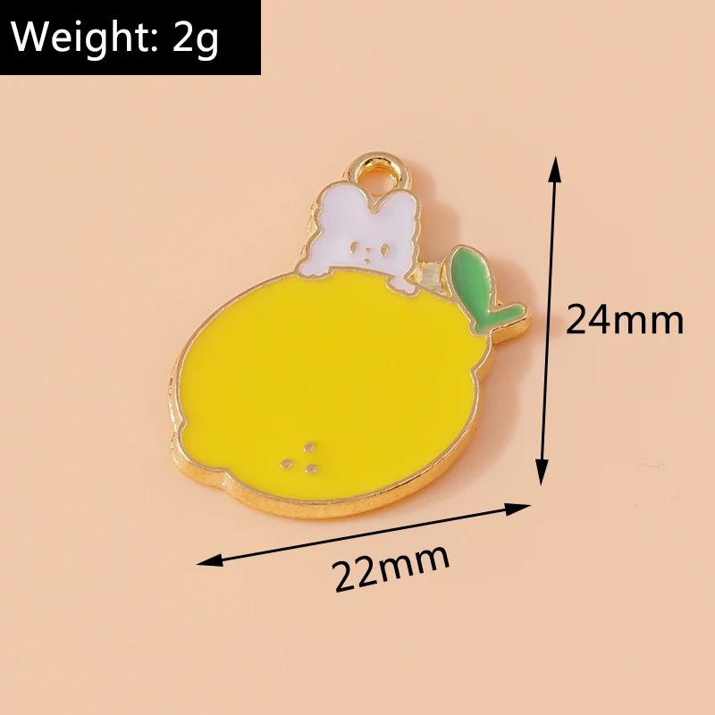 Leslie 10Pcs Cute Enamel Animals Funny Bee Dinosaur Bear Corgi Dog Charms Pendants For Bracelet Necklace DIY Jewelry Making