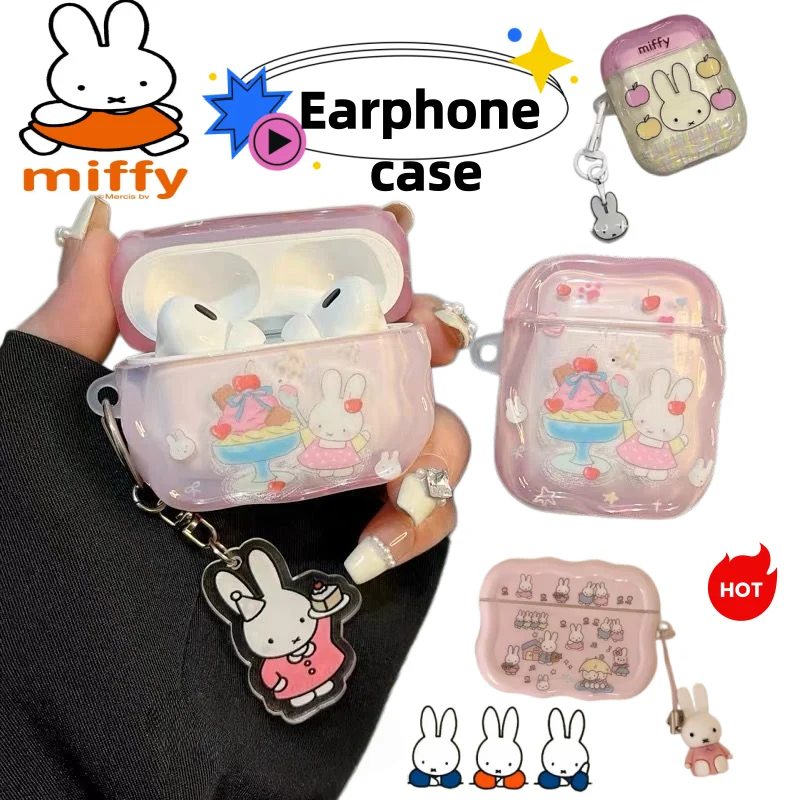 Фото Защитный чехол для наушников Miffy, милый и стильный, подходит для AirPods 4, AirPods Pro 2, 3-го поколения, подарок для друзей №1