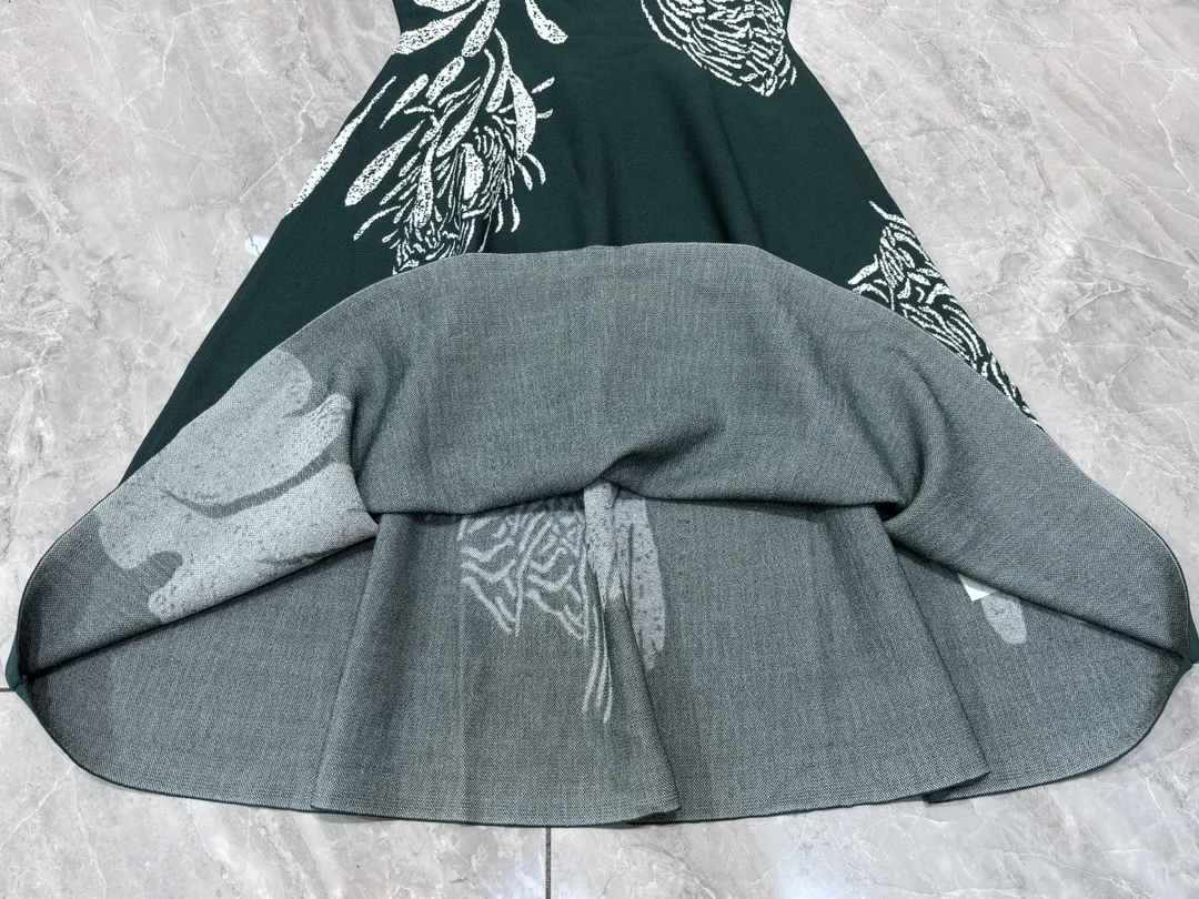 10 9 темпераментное модное жаккардовое трикотажное платье с цветочным узором