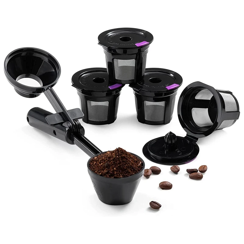 

Reusable K Cup Coffee Filters,Refillable Single K Cup Compatible For Keurig 1.0&2.0 And Select Single Cup Coffee Makers
