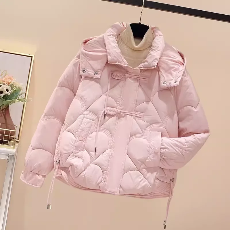 Повседневная короткая пуховая хлопковая куртка женская новинка 2025 года зимняя