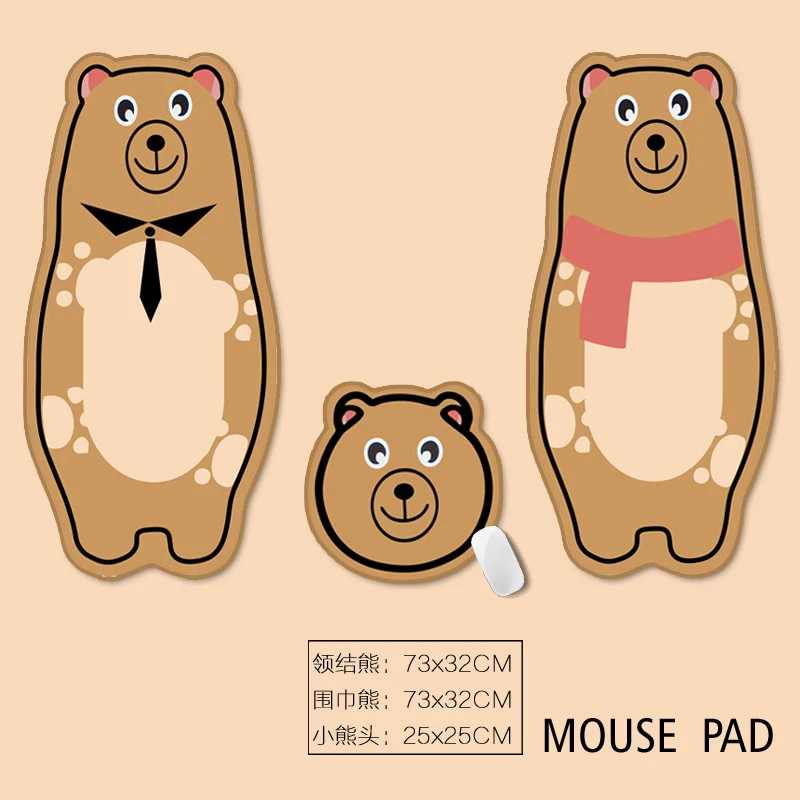 Милый Annim Расширенный игровой коврик для мыши со сшитыми краями нескользящий