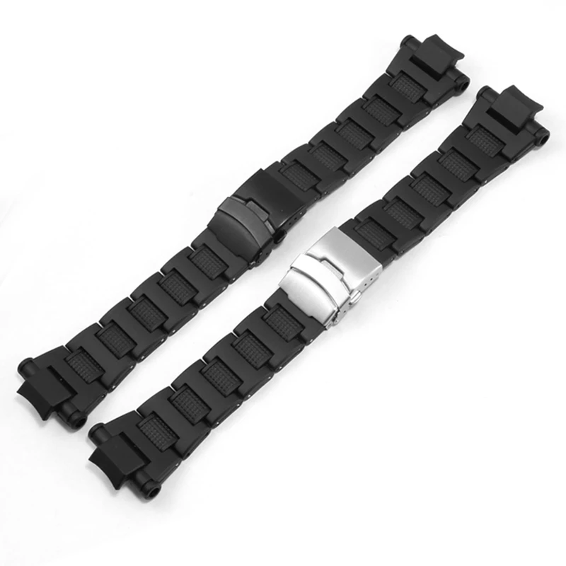 16mm Plastic Rubber Watch Band For Casio GW-A1100FC GW-A1000 GW-4000 GA-1000 Strap Stainless Steel Bucke Men Accessories