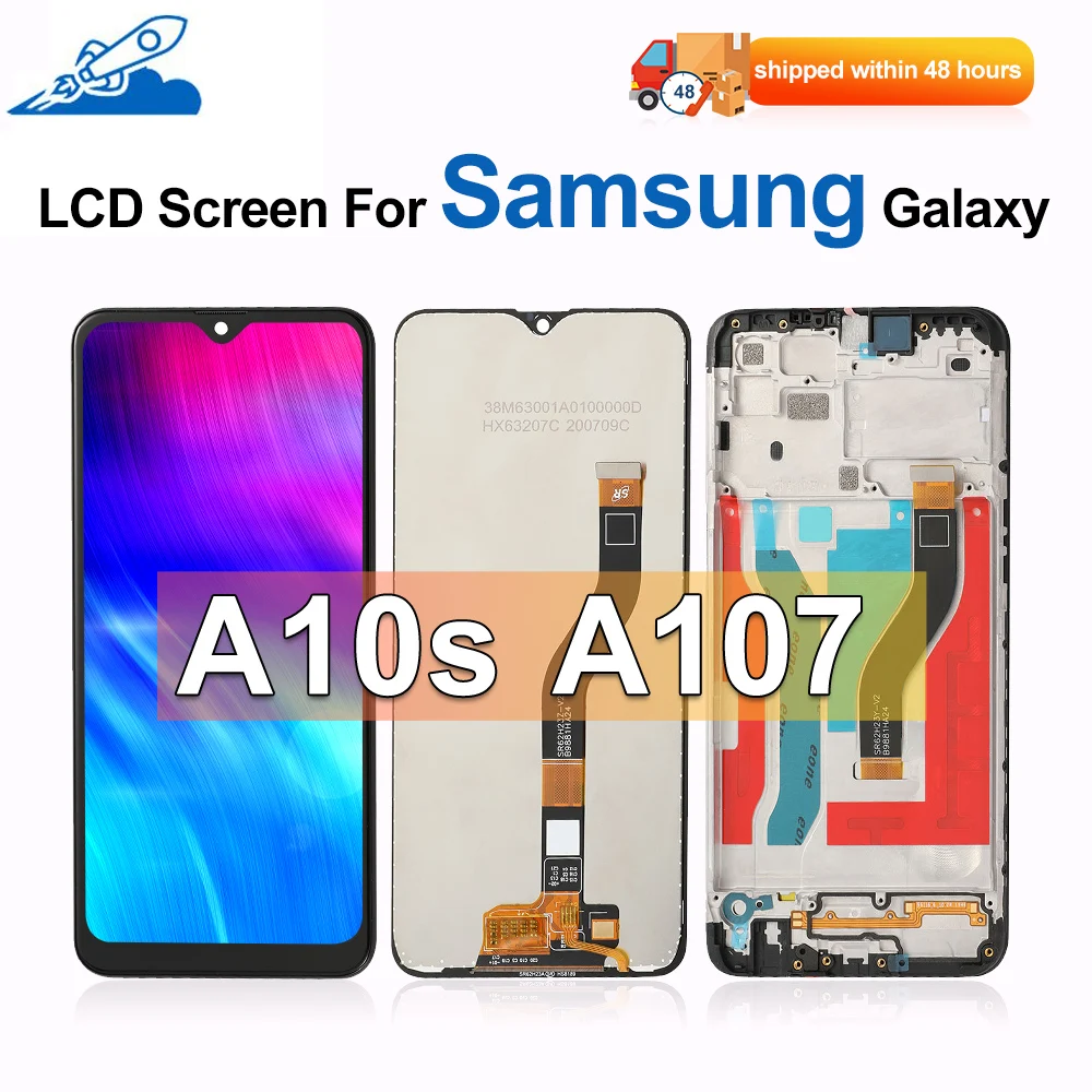 

New LCD 6.2"For Samsung Galaxy A10s SM-A107F/DS Display Screen With Frame Replacement Digitizer Assembly No Dead Pixel Test Well