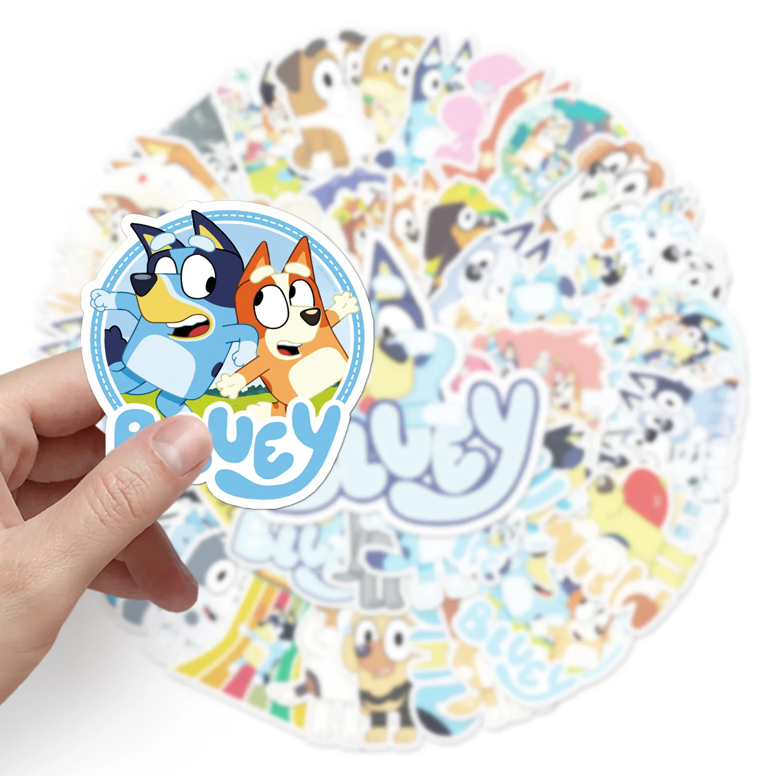 50 Bluey Cartoon Anime Stickers DIY Toys Kawaii Gifts Laptop Labels Decorative Scrapbooking Aesthetic Pegatinas |