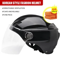 motorcycle battery electric car men and women four seasons summer helmet light helmet helmet riding half helmet