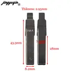 Ключ jingyuqin 2 шт.лот, дистанционное складное лезвие HAA HU66 Uucut, для AUDI, подходит для VW Passat BORA SEAT SKODA #31 HU66